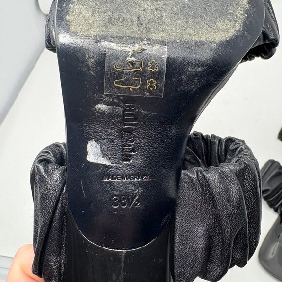 Cult Gaia Leather Slides Heeled Platform Sandals Size: 8.5 | IT 38.5 - Picture 7 of 7